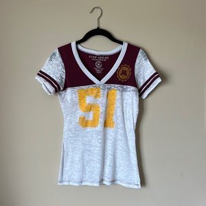 University of MN V-Neck Burnout Jersey Tee